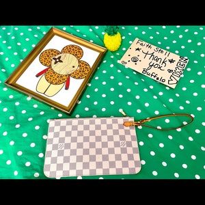 Louis Vuitton Damier Azur Neverfull pouch